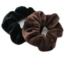 SCRUNCHIES HAIR GUMBER FROTÉ VELTET ČIERNA 2 KUSY