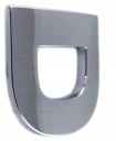 Z0A45 PÍSMENO CHROME D d VEĽKÉ 5,6 cm ZNAK PÍSMEN.
