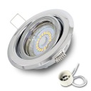 KčO halogénové nastaviteľné svietidlo CHROME + GU10 5W teplá LED žiarovka