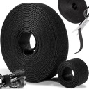 ORGANIZÁTOR DRŽIAK PÁSKY NA VELCRO DRŽIAK NA STOLNÉ KÁBLE, ČIERNA 5M
