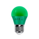 Dekoratívna LED žiarovka E27 na 230V G45 4W zelená