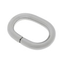 Leathercraft OVÁL na popruh na tašku 20 mm SILVER