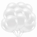 EKO balóny, biela metalíza, 26 cm, 10 ks, ekologické, biologicky odbúrateľné