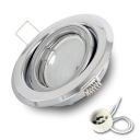SET Pohyblivé halogénové svietidlo CHROME + GU10 7W neutrálna LED žiarovka