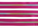 Páska na zips 5 mm, špirála, dúhový zips, metrový, RUŽOVÝ, 5 metrov