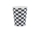 Papierové poháre Šachovnica 220 ml 6 ks Cars Race