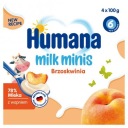Humana Milk Minis Jogurtový dezert s broskyňovou príchuťou po 6 mesiacoch 4x100 g