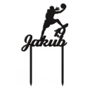 čierny basketbalový topper 3 číslo dekorácia mena