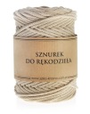 Remeselná šnúra Macrame s Cappuccino jadrom 3mm 100m