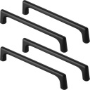 4x ÚCHYTKA NA NÁBYTOK ÚCHYTKA NA NÁBYTOK PRE ZÁSUVKY SKRINÍ ČIERNA 128mm