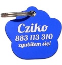 KOVOVÝ ID štítok, GRAVENÁ labka