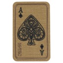 VYŠÍVANÉ ACE OF SPADES KARTA ACE OF SPADES M-TAC COYOTE VELCRO NÁŠIVKA