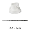 BIELA ​​TRYSKA S TRUBKOU 0,5-1 cm NÁSTREK NA STREK