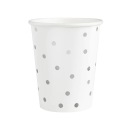 Papierové poháre Silver Dots 6 ks