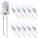 LED 12V 5mm STUDENÁ BIELA ​​bez rezistora!!! x10