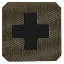 Nášivka na suchý zips MEDIC CROSS LASER CUT M-TAC Medyka Cross Olivovo-čierna