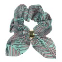 SCRUNCHIE VLASY S MÄTOVÝM RUŽOVÝM VZOROM