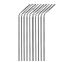 Strieborná profilovaná kovová slamka 215x6mm 10 ks