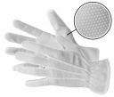Biele bavlnené rukavice s mikrobodkami Rmicrowhite 8/M