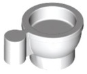 LEGO ACCESSORIES BIELY POHÁR 38014