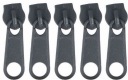 3mm Zipsy NA ZipSovú PÁSKU Zips STROJOVÝ STROJ GRAFIT - 5 ks