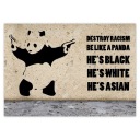 Nálepky Banksy Panda LEVEL A5