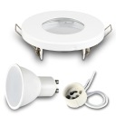 Zápustné halogénové svietidlo IP44 kúpeľňa + GU10 7W 4000K LED žiarovka