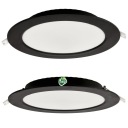 LED stropné svietidlo, zápustné, zápustné, 18W, 1980lm, 4000K, čierne