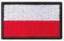 Nažehľovačka, nášivka, termoaplikácia, poľská vlajka, 4,1 x 2,3 cm, nášivka