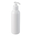 Fľaša s pumpičkou 150ml, HDPE, 24/410, biela