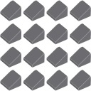 LEGO Slant 30 1x1x2/3 tmavosivá 4244373 54200 - 16 kusov