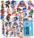 UMÝVAJÚCE DOČASNÉ TETOVANIE PRE DETI DETSKÉ SONIC ORIGINÁLNE DIZAJNY