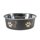 Protišmyková miska s potlačou, čierna, M (0,45 l)