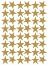 STARS Nálepky Hviezdy 4cm 48ks ZLAT