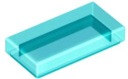 LEGO SMOOTH 1X2 TRANS-LIGHT BLUE Č. 3069B - 3KS.