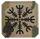 AEGISHJALMUR LASER CUT M-TAC Multicam Terror HELMET Patch-Black