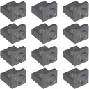 LEGO skladací tanier 1x1 - 1x1 tmavosivá 6225494 36840 - 12ks