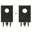 Pár audio tranzistorov 2SA1358 + 2SC3421 120V 1A TO126 HFE Y klasifikácia