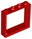 LEGO 60594 RÁM NA OKENNÉ OKNO 1x4x3 červené NOVINKA (2g)