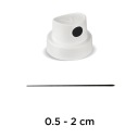 ČIERNO-BIELA ​​TRYSKA 0,5-2 cm NÁSTREK NA STRIEKANIE