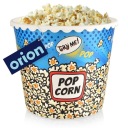 Nádoba na POPCORN, snacky, chipsy, krabička, miska, plastové vedierko, 2,3L