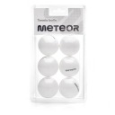 METEOR STOLNÝ TENIS Tréningové loptičky 6 ks biele ABS