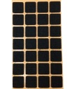 Samolepiace plstené podložky pod štvorcový nábytok – ČIERNA 20x20mm