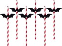 Halloweenske slamky Netopiere 24 cm 6 ks párty