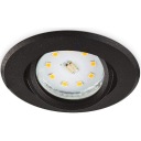 Kobi LED držiak halogénovej žiarovky, pohyblivý, okrúhly, matný čierny OH29 5463