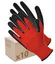 Pracovné rukavice STRONG LATEX B+R Zdrsnené latexové rukavice x10 párov