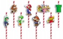 NARODENINOVÉ SLAMKY s POSTAVIČKAMI - MARIO BROS NARODENINOVÉ HRY - 8 ks.