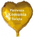 Balónové prijímanie zlaté srdce PRVÉ SVÄTÉ PRIJÍMANIE