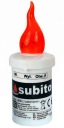 LED sviečka Subito S5 Red 11cm