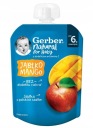 GERBER prírodný jablkový mango mousse dezert 6m+ 80g